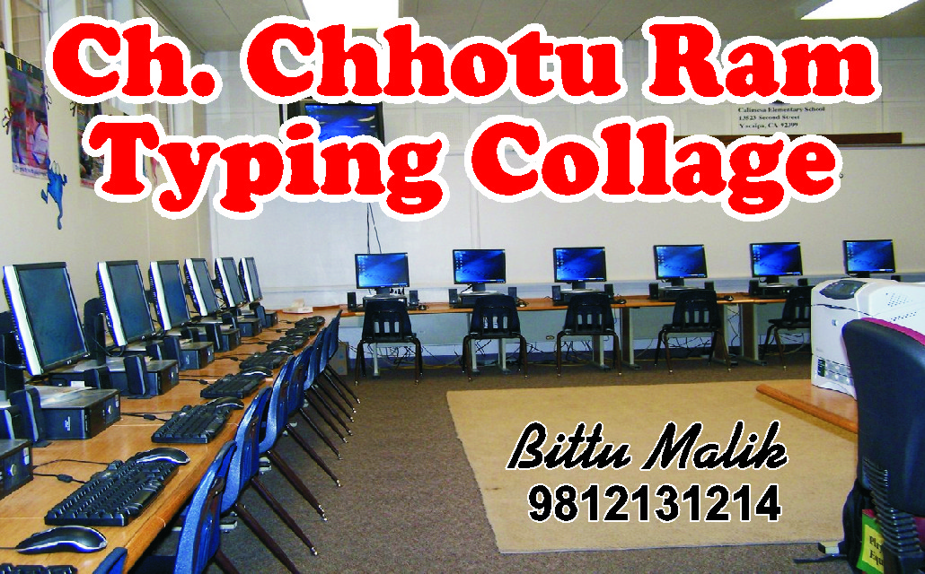 Ch. Chotu Ram Typing Collage